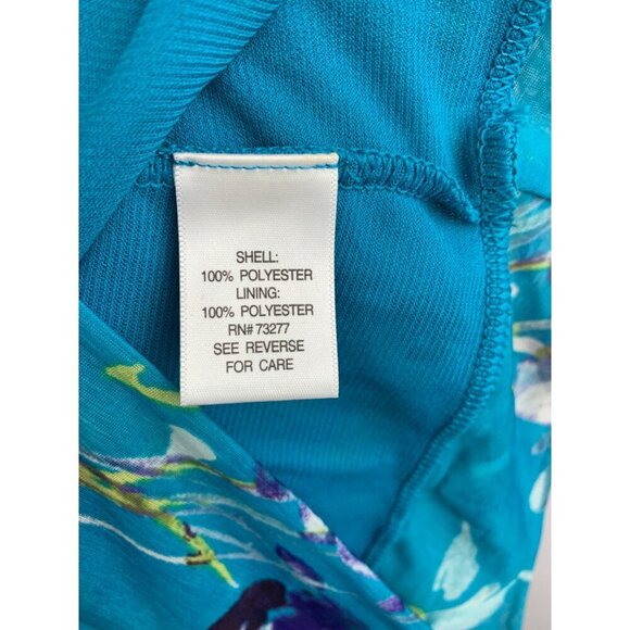 Elle Womens Floral Print Dress XS Polyester - Picture 6 of 6